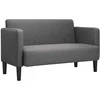 Loveseat sofa, tamsiai pilka, 109cm, velvetinis audinys
