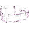 Loveseat sofa, tamsiai pilka, 109cm, velvetinis audinys