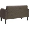 Loveseat sofa, tamsiai pilka, 110cm, dirbtinė oda