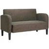 Loveseat sofa, tamsiai pilka, 110cm, dirbtinė oda