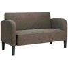 Loveseat sofa, tamsiai pilka, 110cm, dirbtinė oda