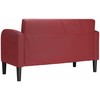 Loveseat sofa, vyno raudona, 110cm, dirbtinė oda