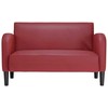 Loveseat sofa, vyno raudona, 110cm, dirbtinė oda