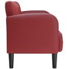 Loveseat sofa, vyno raudona, 110cm, dirbtinė oda
