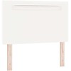 LED galvūgalis Balta 90 cm Dirbtinė oda