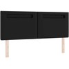 LED galvūgalis Juoda 160 cm Dirbtinė oda