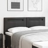 LED galvūgalis Juoda 160 cm Dirbtinė oda