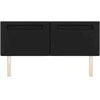 LED galvūgalis Juoda 144 cm Dirbtinė oda