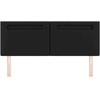 LED galvūgalis Juoda 160 cm Dirbtinė oda