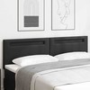 LED galvūgalis Juoda 180 cm Dirbtinė oda