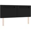 LED galvūgalis Juoda 144 cm Dirbtinė oda