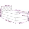 LED Čiužinio Lova su LED Tamsiai mėlyna 100 x 200 cm Aksomas
