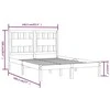Lova Lovos rėmas, 135x190cm, pušies medienos masyvas, dvivietis