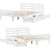 Lovos rėmas be čiužinio, baltas, 140x200cm, pušies masyvas