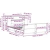 Lovos rėmas be čiužinio, baltas, 140x200cm, pušies masyvas