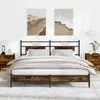 Lova Lovos rėmas be čiužinio, dūminio ąžuolo, 183x203 cm, mediena