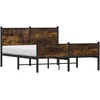 Lova Lovos rėmas be čiužinio, dūminio ąžuolo, 137x190 cm, metalas