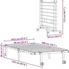 lovos rėmas be čiužinio Sulankstomas baltas 90x200 cm plienas