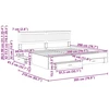 Lovos rėmas Betono pilka 200 x 200 cm Apdirbta mediena