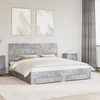 Lova Lovos rėmas Betono pilka 200 x 200 cm Apdirbta mediena