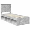 Lova Lovos rėmas Betono pilka 75 x 190 cm Kietos pušies mediena