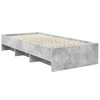 Lova Lovos rėmas Betono pilka 80 x 200 cm Apdirbta mediena