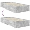 Lova Lovos rėmas Betono pilka 90 x 200 cm Apdirbta mediena