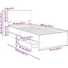 Lova Lovos rėmas Betono pilka 90 x 200 cm Inžinerinė mediena