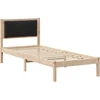 Lova Lovos rėmas Juoda 80 x 190 cm Kietos pušies mediena