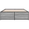 Lova Lovos rėmas, pilkas ąžuolo, 140x190cm, apdirbta mediena/metalas