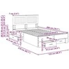 Lova Lovos rėmas Pilkas Sonoma 120 x 200 cm Apdirbta mediena