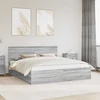 Lovos rėmas Pilka Sonoma 200 x 200 cm Apdirbta mediena