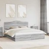 Lova Lovos rėmas Pilka sonoma ąžuolo 200 x 200 cm Inžinerinė mediena