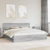 Lova Lovos rėmas Pilkas Sonoma 200 x 200 cm Inžinerinė mediena