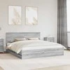 Lova Lovos rėmas Pilkas Sonoma 200 x 200 cm Inžinerinė mediena