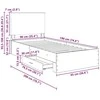 Lova Lovos rėmas Pilkas Sonoma 90 x 190 cm Apdirbta mediena