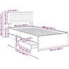Lova Lovos rėmas Rudas ąžuolas 100 x 200 cm Inžinerinė mediena