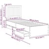Lova Lovos rėmas Rudas ąžuolas 75 x 190 cm Inžinerinė mediena