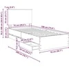 Lova Lovos rėmas Rudas ąžuolas 75 x 190 cm Inžinerinė mediena