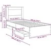 Lova Lovos rėmas Rūkyta ąžuolas 75 x 190 cm Inžinerinė mediena