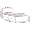 Lovos Rėmas su Galvūgaliu Sendintos medienos 90 x 200 cm