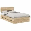 Lova Lovos rėmas Sonoma ąžuolas 120 x 190 cm Dirbtinė mediena