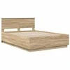 Lova Lovos rėmas Sonoma ąžuolas 150 x 200 cm Apdirbta mediena