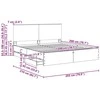 Lova Lovos rėmas Sonoma ąžuolas 200 x 200 cm Inžinerinė mediena