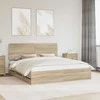 Lova Lovos rėmas Sonoma ąžuolas 200 x 200 cm Inžinerinė mediena