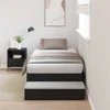 Lova su daiktų laikymo vieta su stalčių Juodas ąžuolas 90 cm