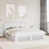 Lova Lovos rėmas su galvūgalio Balta 180 x 200 cm Apdirbta mediena