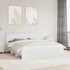 Lova Lovos rėmas su galvūgalio Balta 200 x 200 cm Apdirbta mediena