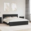 Lova Lovos rėmas su galvūgalio Juoda 200 x 200 cm Apdirbta mediena