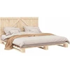 Lovos rėmas su galvūgaliu, 200x200cm, pušies medienos masyvas